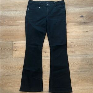 White House Black Market Black Flare Wide Leg Jeans